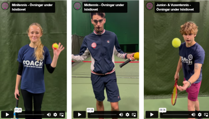 Tennisspelare, träna på det här under Höstlovet